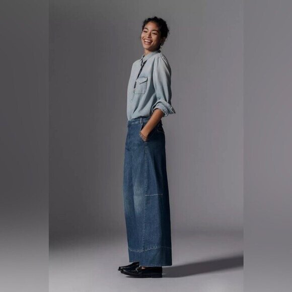 NWT Size 28 - Pilcro Full Curve High-Rise Wide-Leg Jeans - Picture 5 of 16